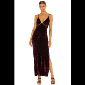 Free People Low Key Crushin Velvet Maxi Slip